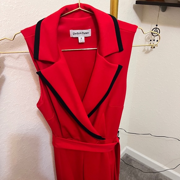 SHELBY AND PALMER - MIDI - RED DRESS - Picture 1 of 5